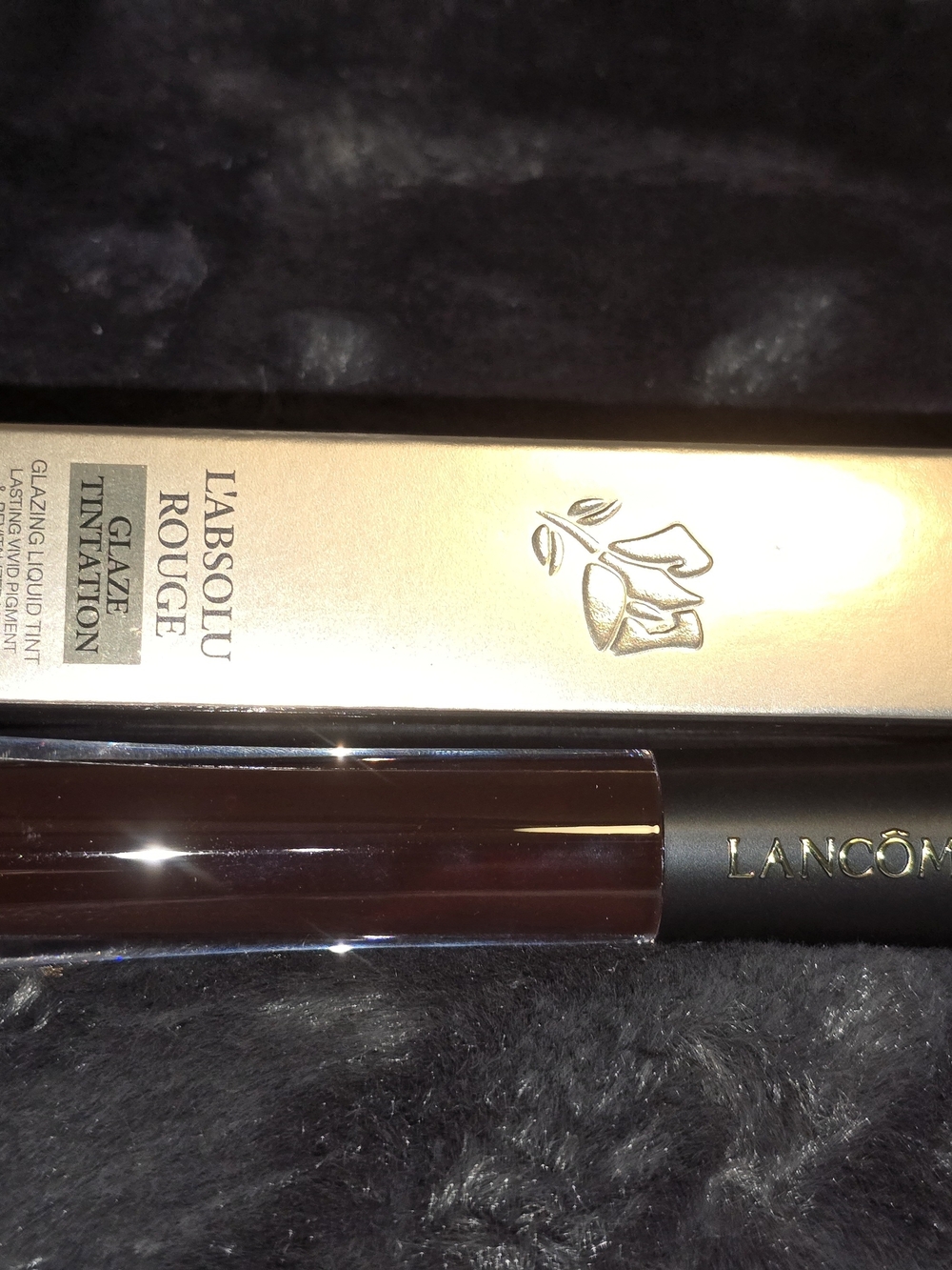 Lancôme L'Absolu Rouge Glaze Tint in Deep Berry Plum